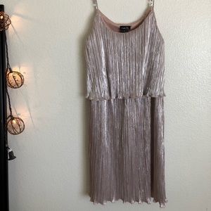 Metallic Pink Party Dress